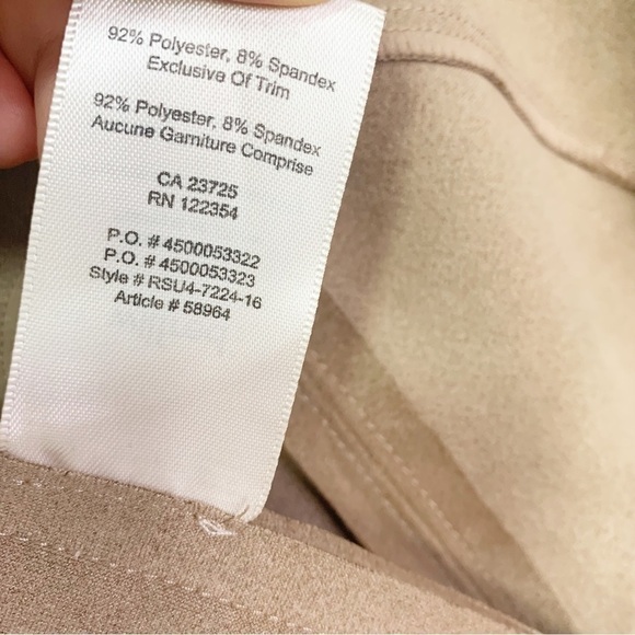 ARITZIA Wilfred Faux Suede Midi Pencil Slit Tan/Camel Skirt Size 2 - Picture 11 of 13